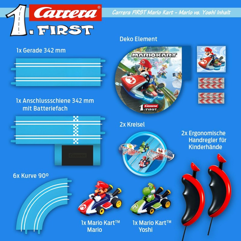 Circuit de course Carrera First Mario et Yoshi 2 4 m