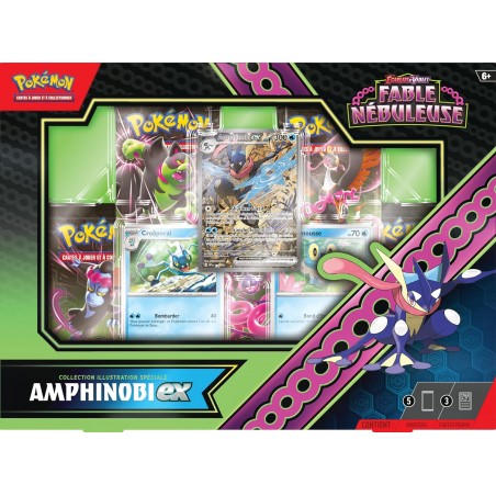 Pokémon - Coffret 5 Boosters  EV6.5 Ecarlate et Violet - Fable Nébuleuse : Amphinobi ex