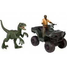 Coffret Jurassic World quad et dinosaure