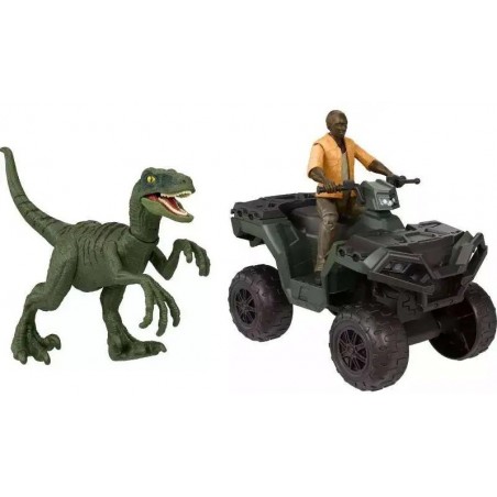 Coffret Jurassic World quad et dinosaure
