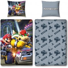 Housse de couette Mario kart réversible