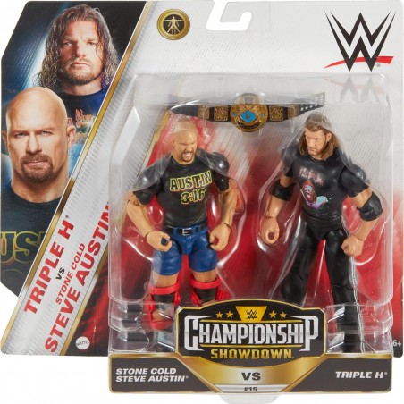 Figurine wwe championship  Series 15 Triple H et Steve Austin