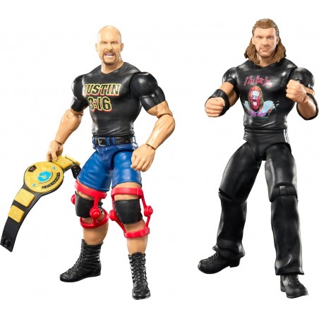 Figurine wwe championship  Series 15 Triple H et Steve Austin