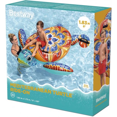 Tortue gonflable multicouleur