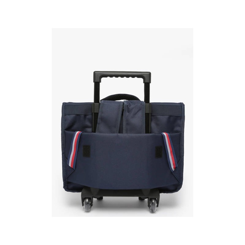 Cartable à Roulettes Équipe De France FFF – 41 Cm – 2 Compartiments – Bleu – Pour école, Supporter