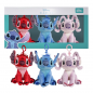 Coffret Porte-clés Disney Stitch, Angel et Leroy, lot de 3, 15 cm.