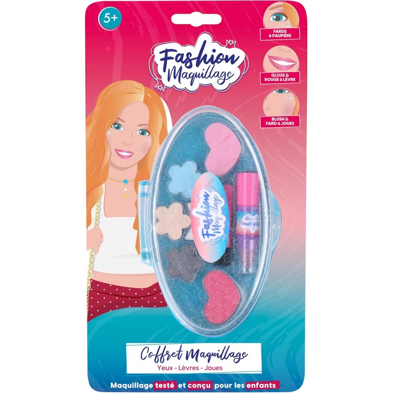 Maquillage en etui ovale fard a joue-fard a paupiére-rouge a levres Maquillage en etui ovale fard a joue-fard a paupiére-rouge a levres
