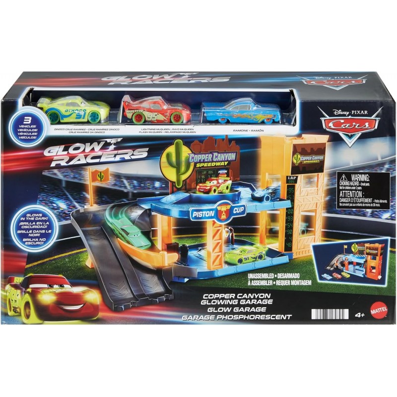Coffret cars 3 Véhicules et Garage Phosphorescent