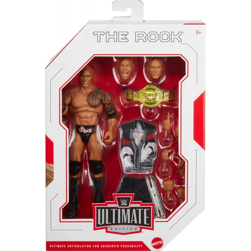 WWE Ultimate Edition Figurine et accessoires, The Rock de 15,2 cm