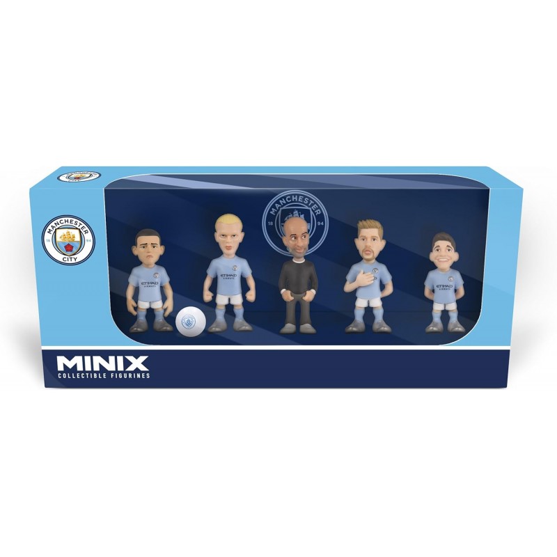 Pack de 5 figurines Manchester City Guardiola/Haaland/Foden/De Bruyne/Julián Álvarez Pack de 5 figurines Manchester City Guardiola/Haaland/Foden/De Bruyne/Julián Álvarez