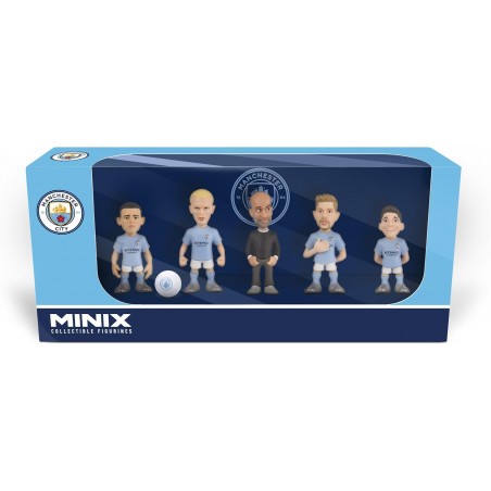 Pack de 5 figurines Manchester City Guardiola/Haaland/Foden/De Bruyne/Julián Álvarez