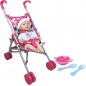 Poussette canne avec bebe poupon 33 cm et accessoires
