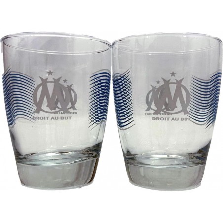 Set 2 verres à eau Olympique de Marseille