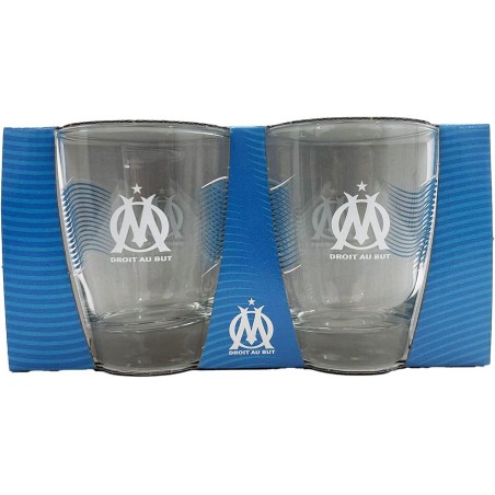 Set 2 verres à eau Olympique de Marseille