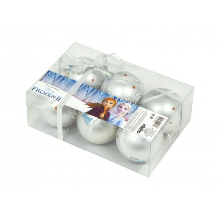 Lot de 6 boules de sapin de Noël 8 cm la reine des neiges 2