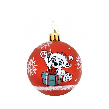 Lot de 6 boules de sapin de Noël 8 cm Pat Patrouille