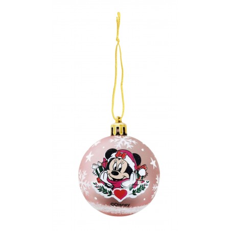 Lot de 6 boules de sapin de Noël 8 cm Minnie
