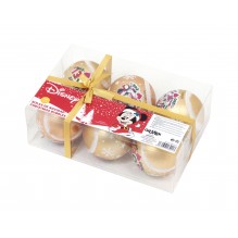 Lot de 6 boules de sapin de Noël 8 cm Minnie