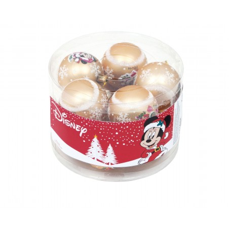 Lot de 10 boules de sapin de Noël 8 cm Minnie