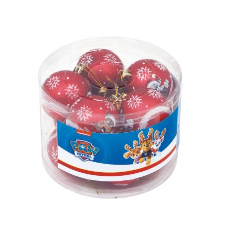 Lot de 10 boules de sapin de Noël 6 cm Pat Patrouille