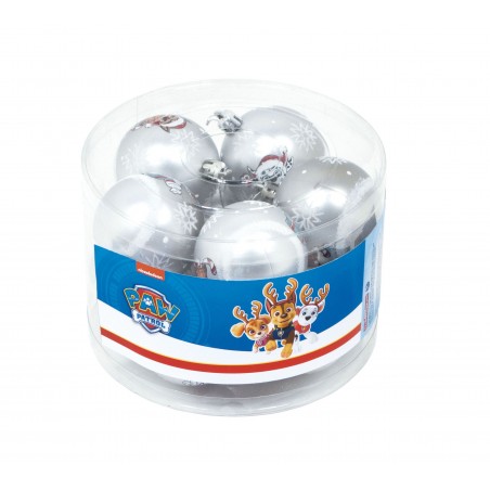 Lot de 10 boules de sapin de Noël 6 cm Pat Patrouille