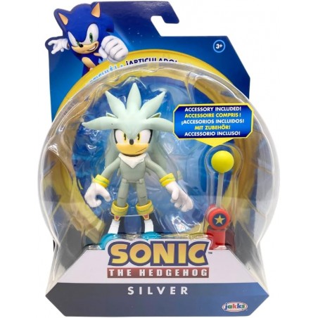 Sonic The Hedgehog Figurine Silver de 10,2 cm