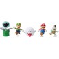 Coffret 5 Figurines super Mario,Mario, Luigi, boo,plante piranh'os et skelerex