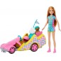 Coffret Barbie Poupée Stacie avec Voiture De Kart, Chien Et Accessoires Coffret Barbie Poupée Stacie avec Voiture De Kart, Chien Et Accessoires