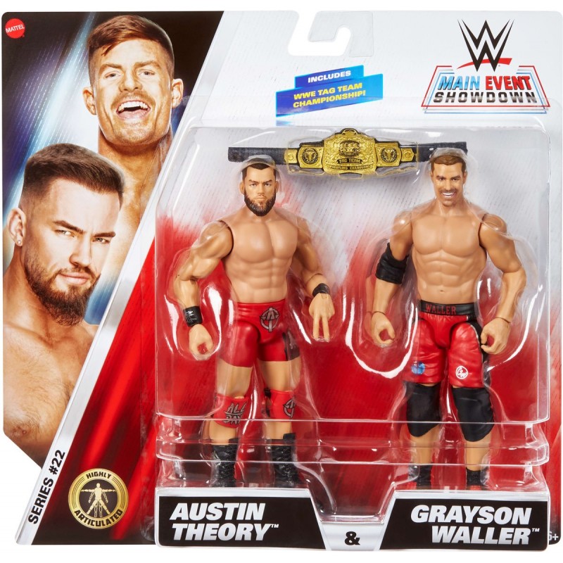 Figurine wwe championship  Series 22 Grayson Waller et Austin Theory