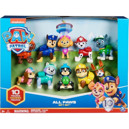 Pat Patrouille - Coffret Cadeau 10 Figurines All paws