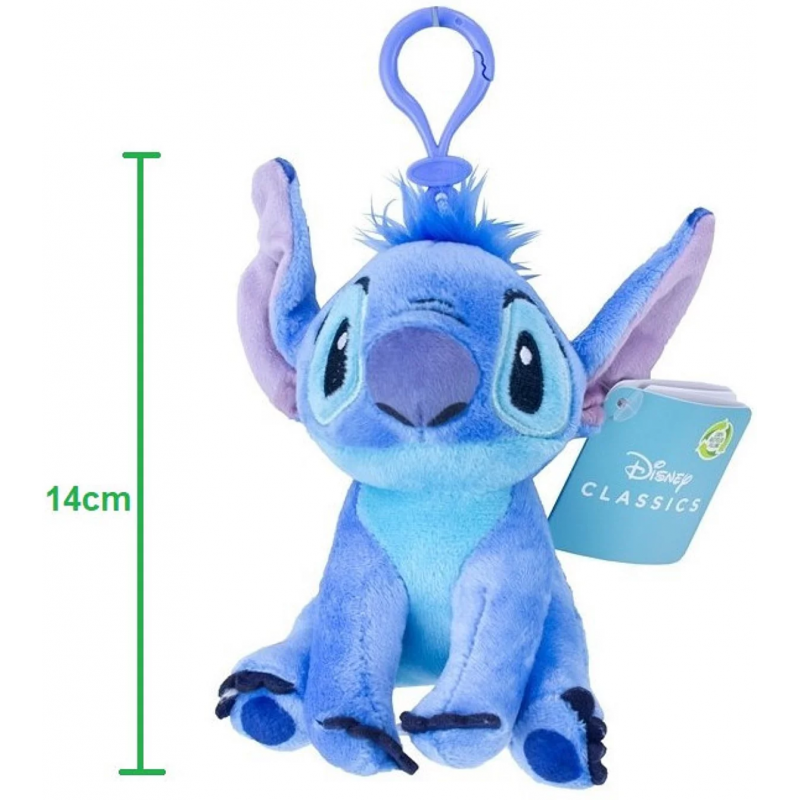 Peluche - DISNEY - STITCH - 14 cm - Attache Peluche - DISNEY - STITCH - 14 cm - Attache