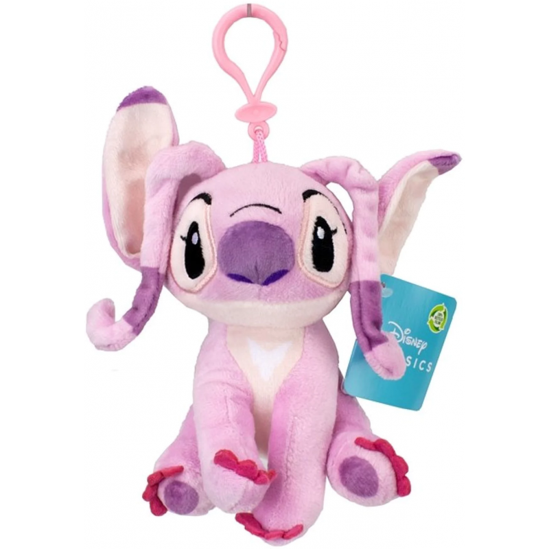 Peluche - Disney Stitch - Angel  - 14 cm - Attache