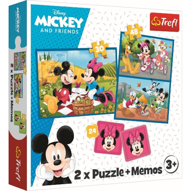 Mickey et Minnie Puzzle 30 et 48 piéces et memos Mickey et Minnie Puzzle 30 et 48 piéces et memos