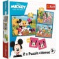 Mickey et Minnie Puzzle 30 et 48 piéces et memos