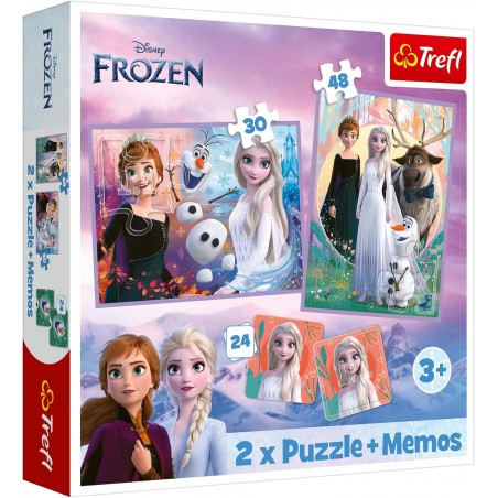 La reine des neiges Puzzle 30 et 48 piéces et memos