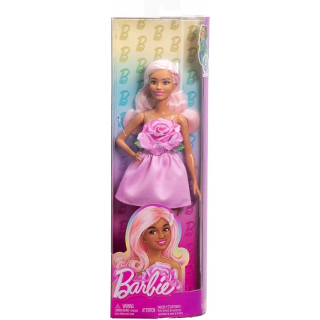 Poupée Barbie robe rose pop
