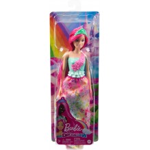 Poupée Barbie Royal Dreamtopia Cheveux Roses avec Corsage Scintillant, Jupe À Fleurs