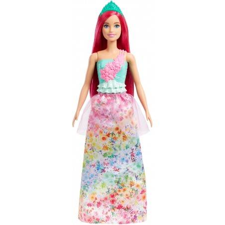 Poupée Barbie Royal Dreamtopia Cheveux Roses avec Corsage Scintillant, Jupe À Fleurs