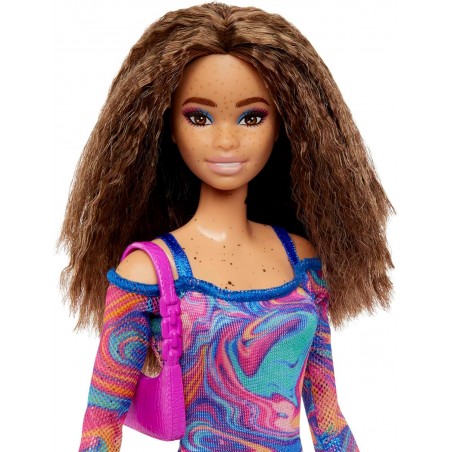 Poupée Barbie Fashionistas avec Cheveux Crépus Et Taches De Rousseur