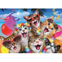 Puzzle 1000 piéces équipe de chats selfie