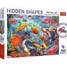 Puzzle Hidden Shapes , Vie sous-Marine - 1000 + 60 Pièces, Trouvez Puzzle des Formes