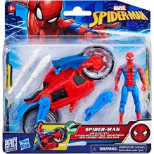 Spiderman Arachno-moto lance-toile et figurine
