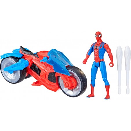 Spiderman Arachno-moto lance-toile et figurine