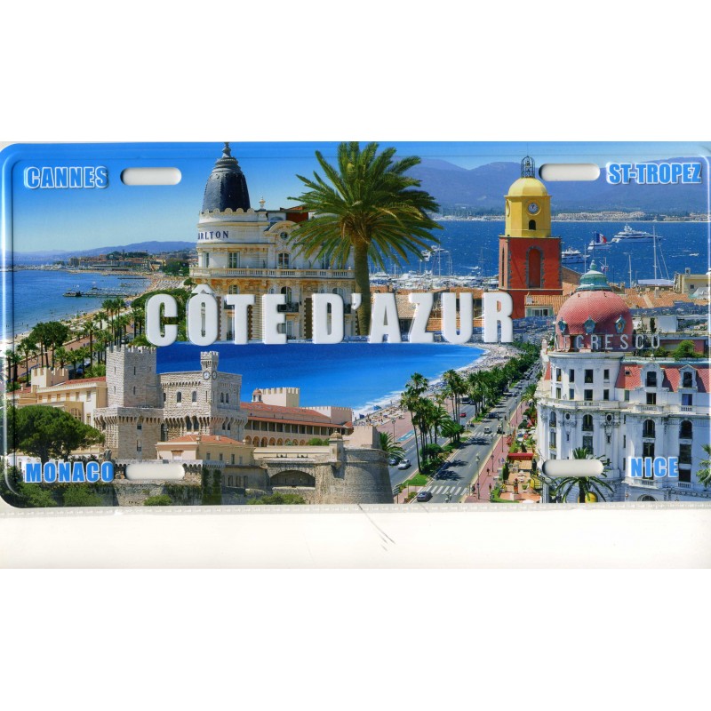 Plaque de rue Cote d'azur Cannes,Nice,Monaco,Saint Tropez