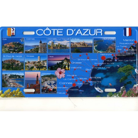 Plaque de rue villes cote d'azur