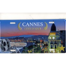 Plaque de rue Cannes la nuit