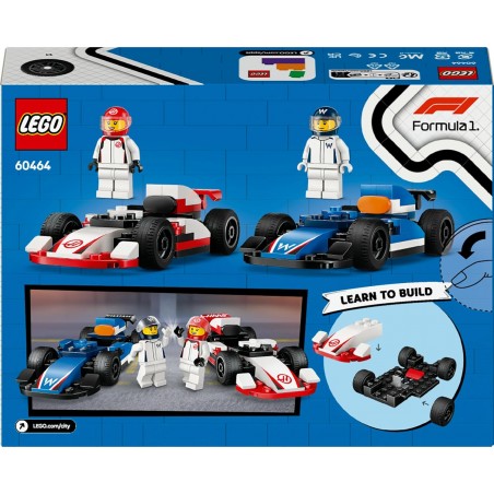 LEGO City Voitures de Course de F1 Williams Racing et Haas 60464