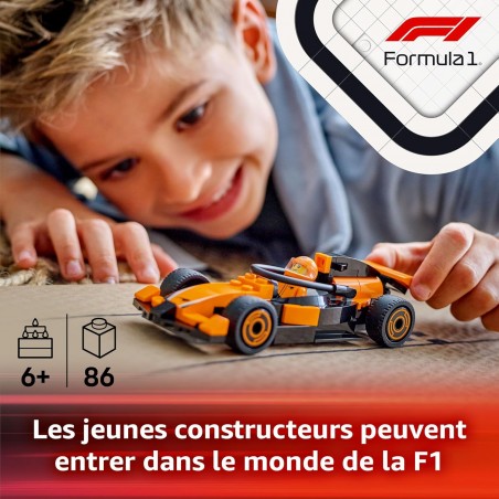 LEGO City Voiture de Course McLaren avec Pilote de F1 60442