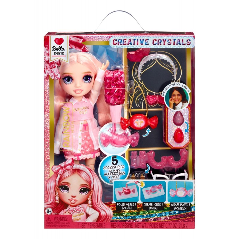 Poupée Bella Rainbow High Creative Crystals