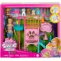 Barbie Coffret Parcours D’Obstacles Et Poupée Stacie Avec 3 Chiots À Entraîner